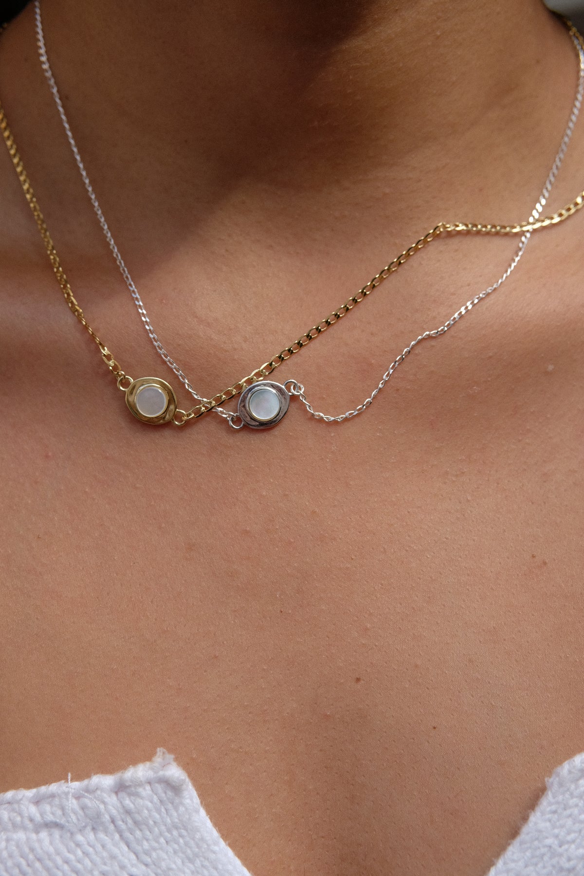 Aura Mother Pearl Necklace