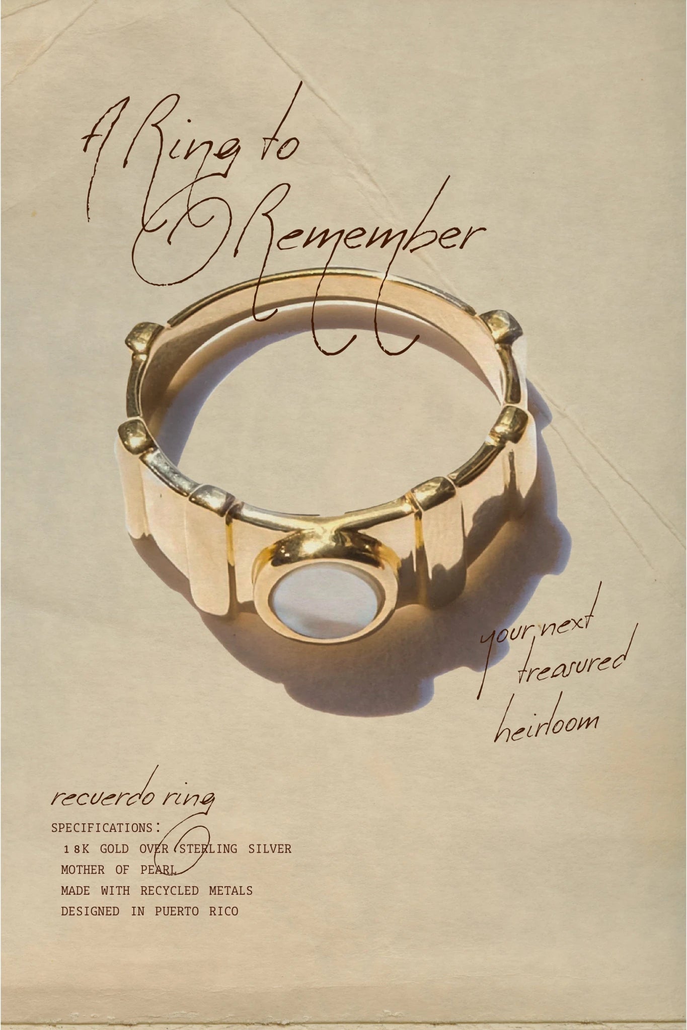 Recuerdo Mother Pearl Ring - MUNS