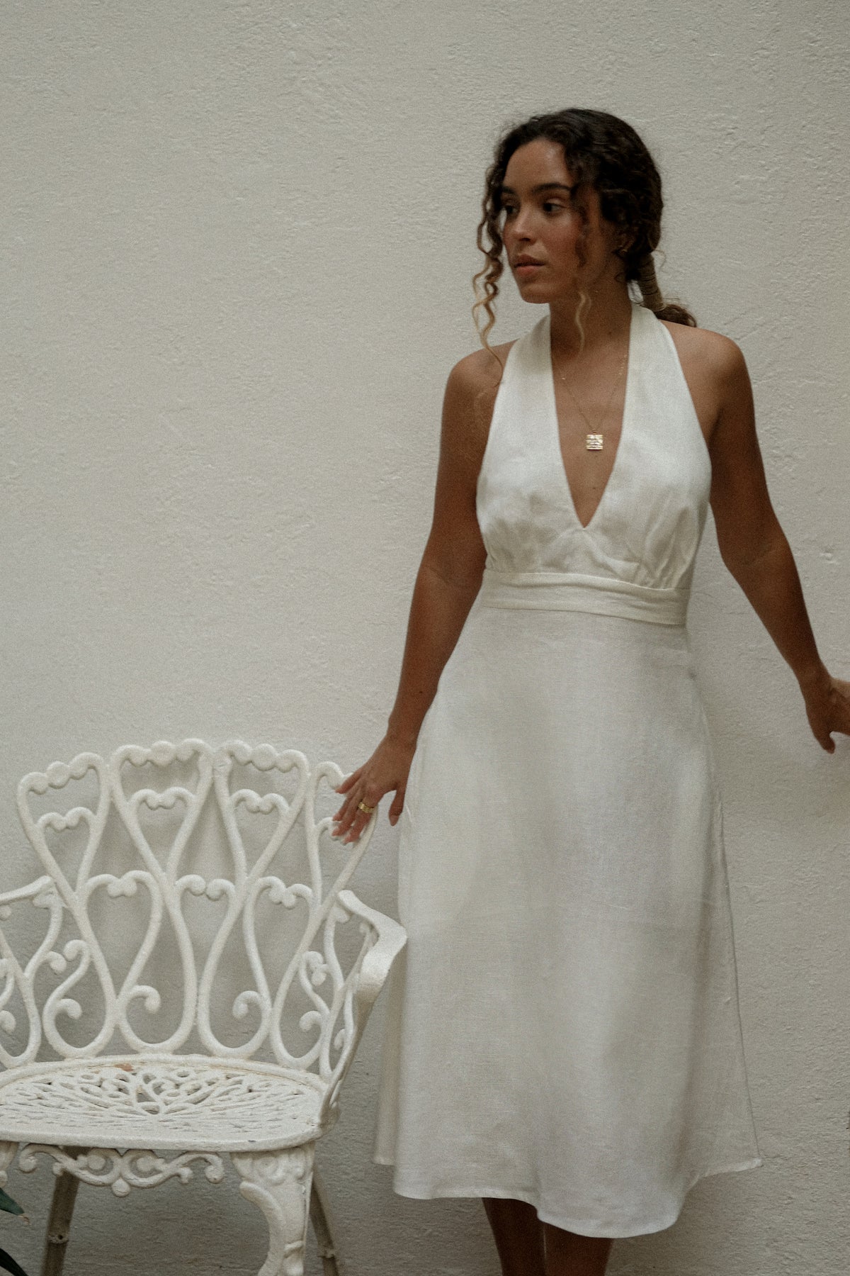 Paola Dress White